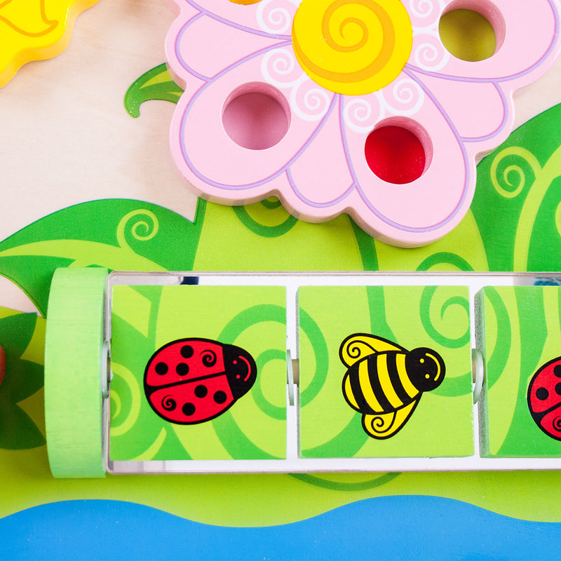 Load image into Gallery viewer, Bigjigs houten activiteitenpaneel - bloem
