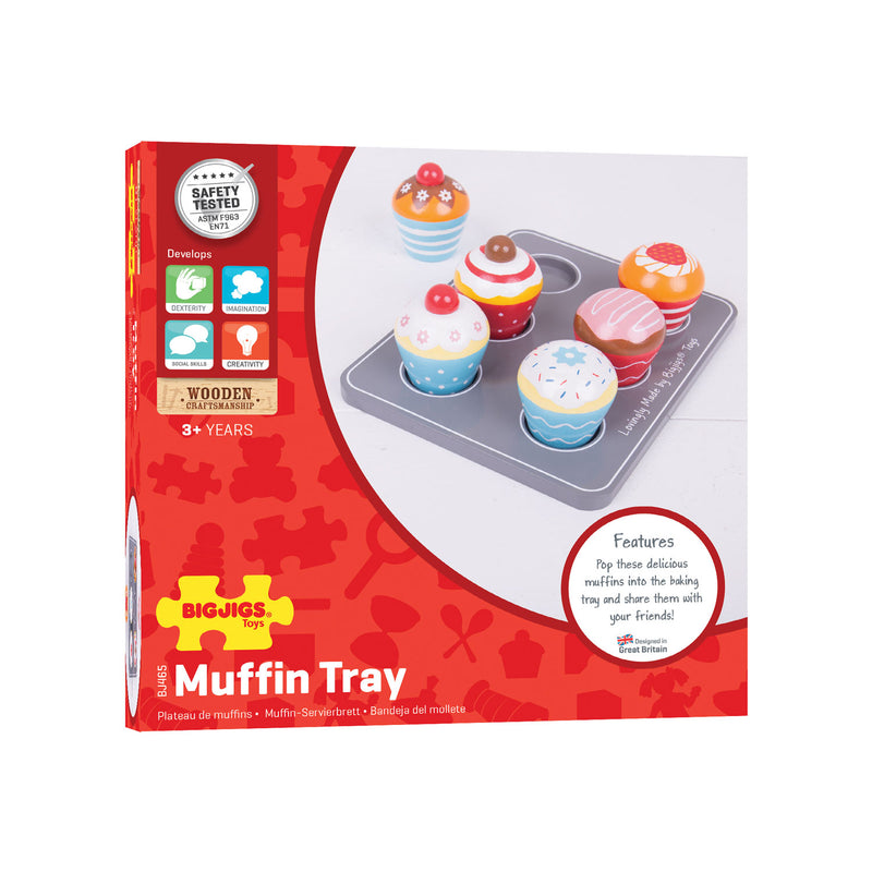Load image into Gallery viewer, Bigjigs houten muffinset
