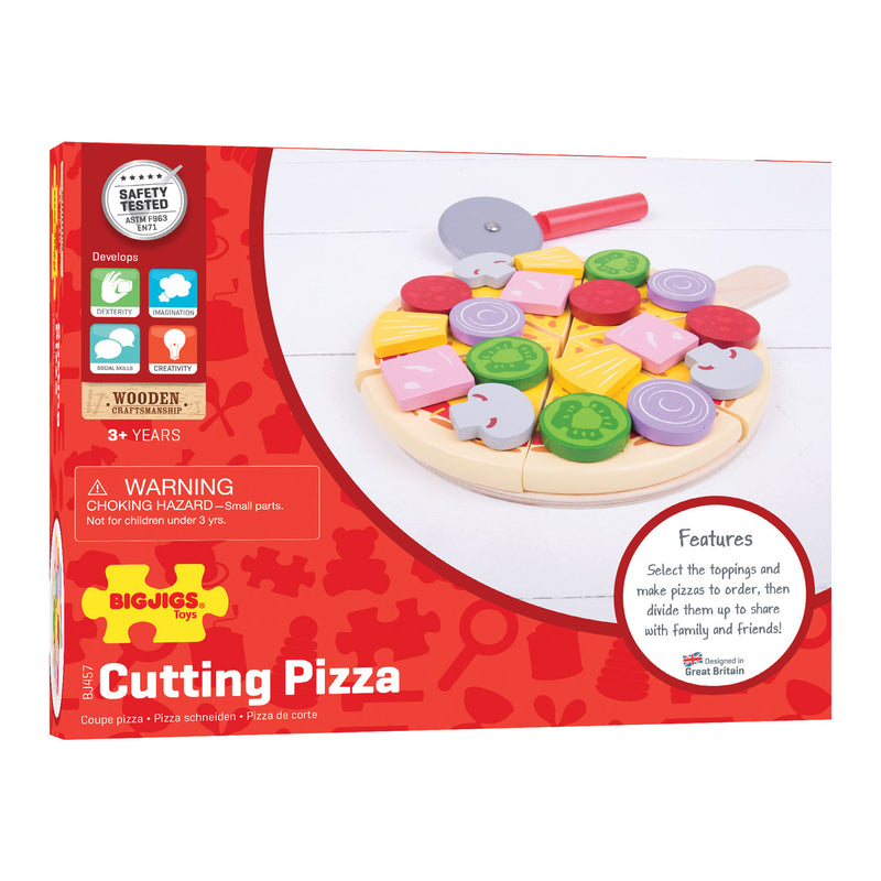 Load image into Gallery viewer, Bigjigs speelgoedeten - pizza snijden
