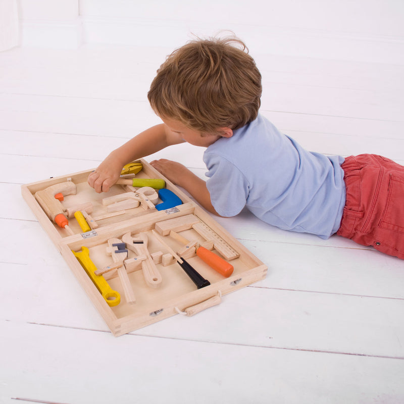 Load image into Gallery viewer, Bigjigs Houten Gereedschapskist
