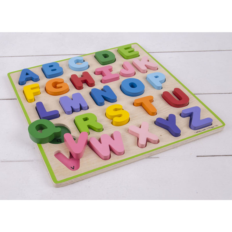 Load image into Gallery viewer, Bigjigs houten alfabet puzzel, 26st.

