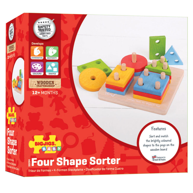 Load image into Gallery viewer, Bigjigs speelgoed bigjigs houten vormen stapelspel, 17dlg.
