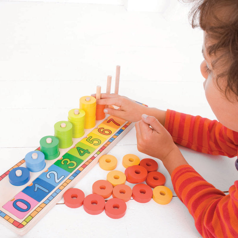 Load image into Gallery viewer, Bigjigs speelgoed leren tellen telraam - green toys
