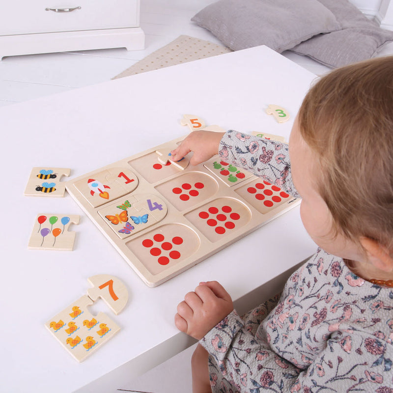 Load image into Gallery viewer, Bigjigs toys bigjigs houten leerpuzzel getallen, 18dlg.
