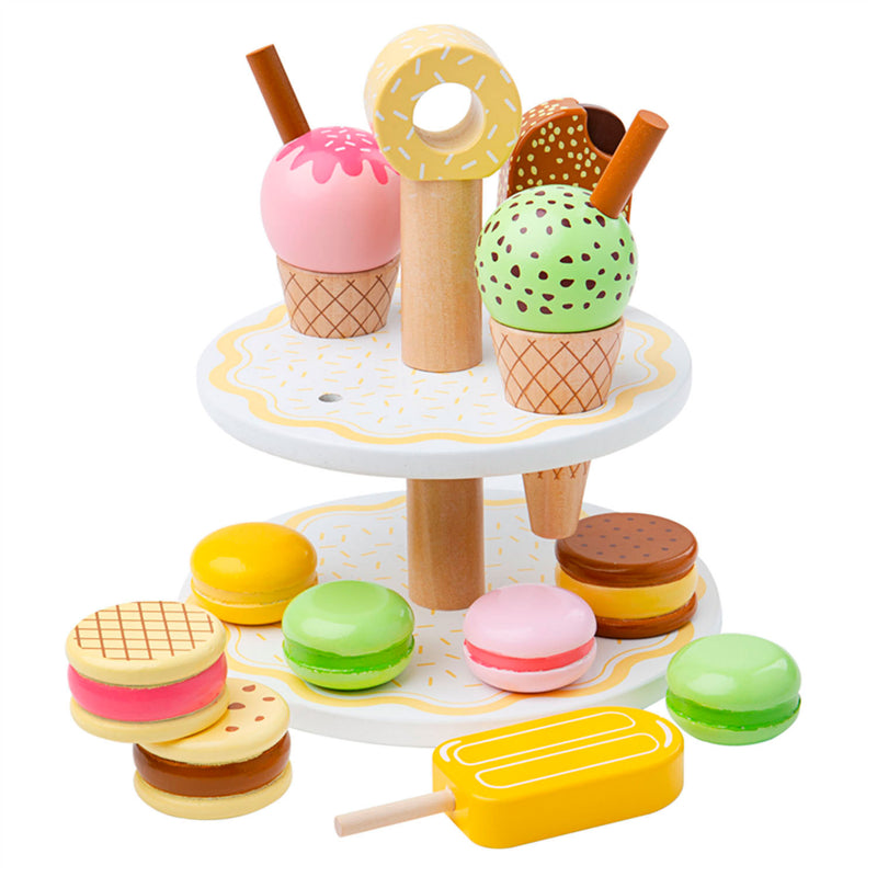 Load image into Gallery viewer, Bigjigs Houten Etagère met Zoetige Snacks
