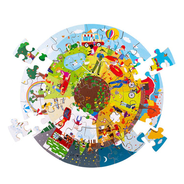 Bigjigs vier seizoenen ronde vloerpuzzel.