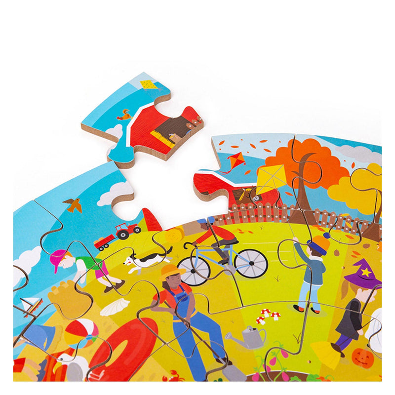 Load image into Gallery viewer, BigJigs Puzzel 4 Seizoenen Rond 2+jr
