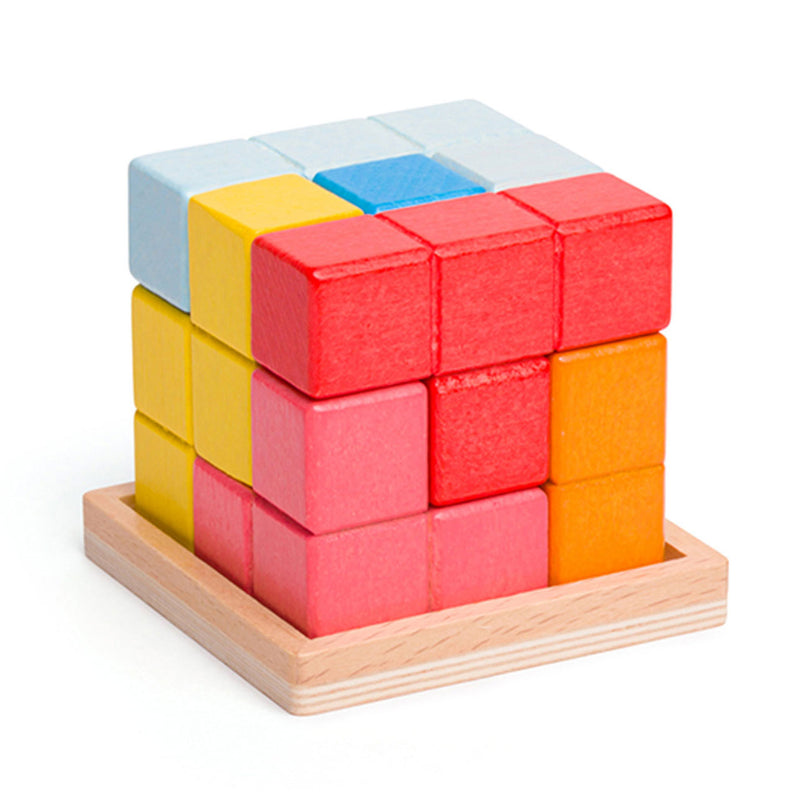 Load image into Gallery viewer, Bigjigs Houten Lock-a-Cube Kubuspuzzel
