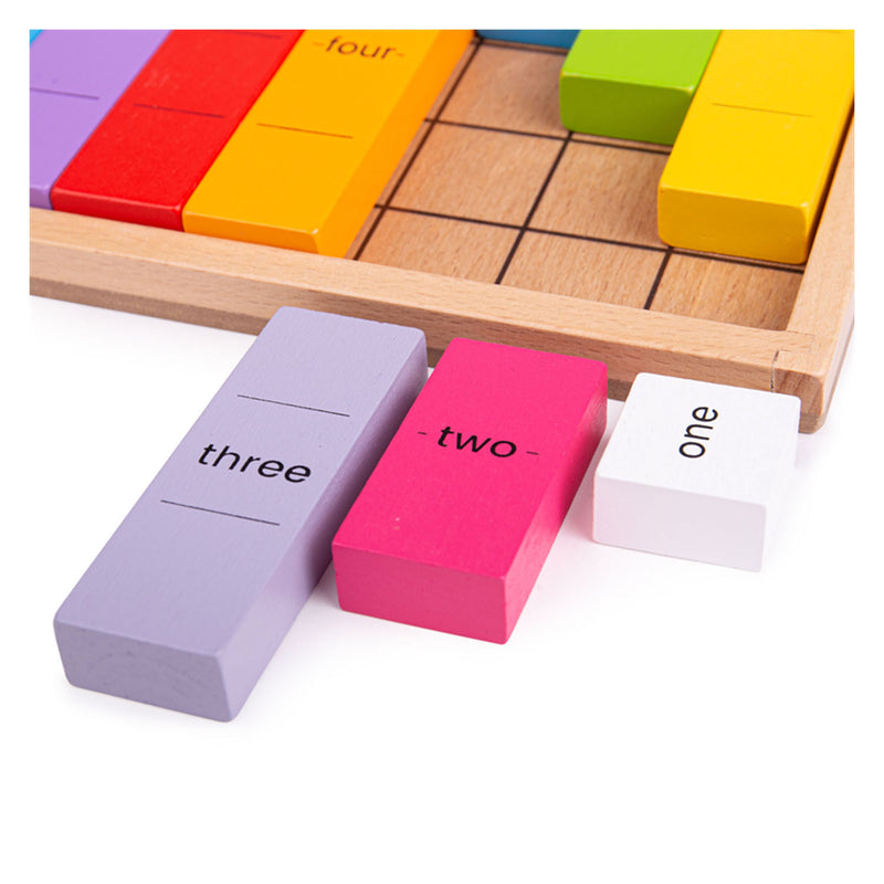 Load image into Gallery viewer, Bigjigs Houten Rekenspel Cijfers Verbinden
