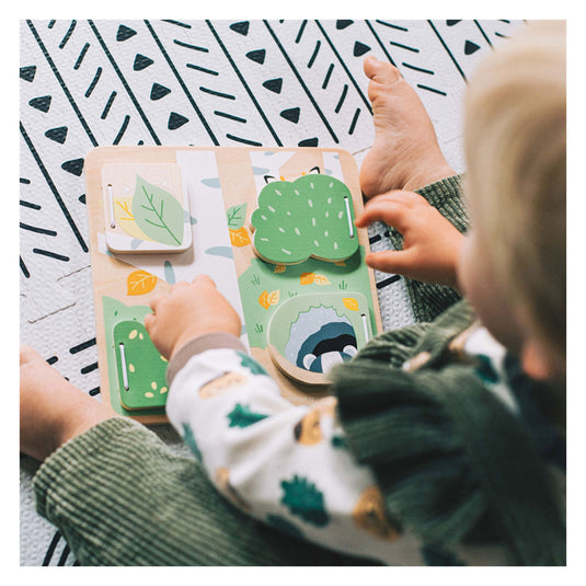 Bigjigs Woodland Houten Verstop en Zoek Puzzel