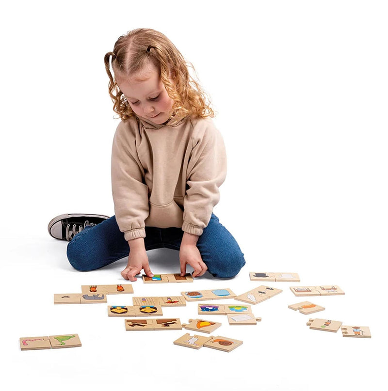 Load image into Gallery viewer, Bigjigs houten legpuzzel tegenstellingen, 32st.
