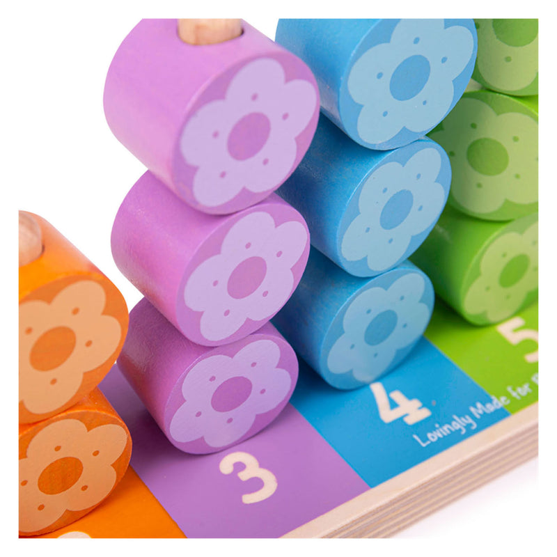 Load image into Gallery viewer, Bigjigs toys bigjigs houten stapelspel bloemen, 16dlg.
