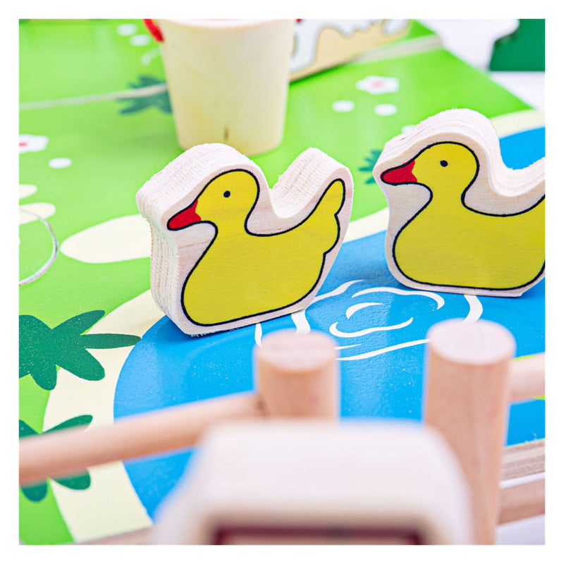 Load image into Gallery viewer, Bigjigs houten speel boerderij met accessoires, 48dlg.
