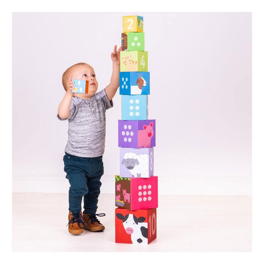 Bigjigs Boerderij Stapeltoren, 10dlg.