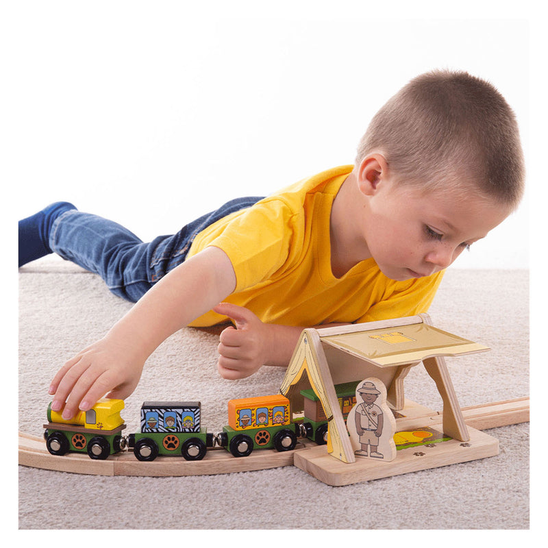 Load image into Gallery viewer, Bigjigs Houten Rails Safaritent
