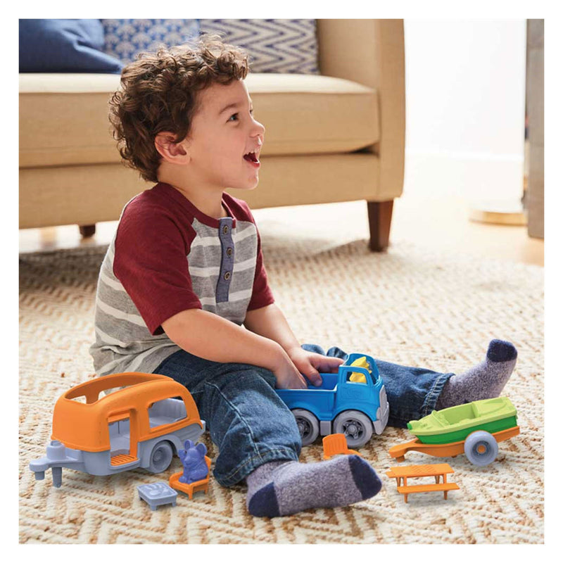 Load image into Gallery viewer, Green toys rv camper set

