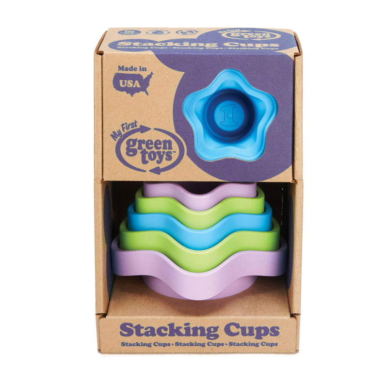 Load image into Gallery viewer, Green toys stapelaar bekers - sterretjes
