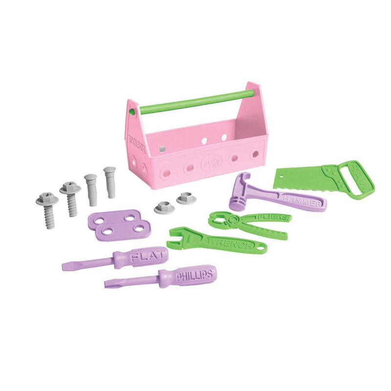 Load image into Gallery viewer, Green toys gereedschapskist roze
