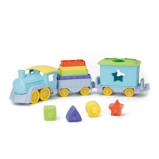 Green toys stapel en sorteer trein, 12dlg.
