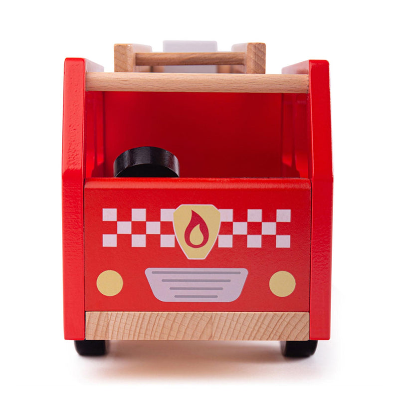 Load image into Gallery viewer, Bigjigs houten brandweerwagen
