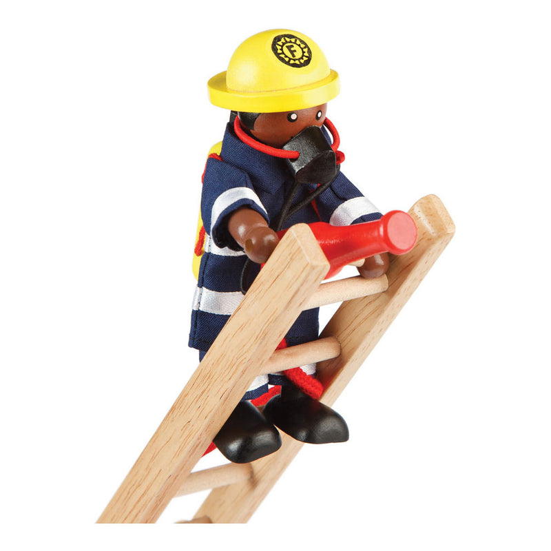 Load image into Gallery viewer, Tidlo houten poppenhuis poppen brandweermannen, 4st.
