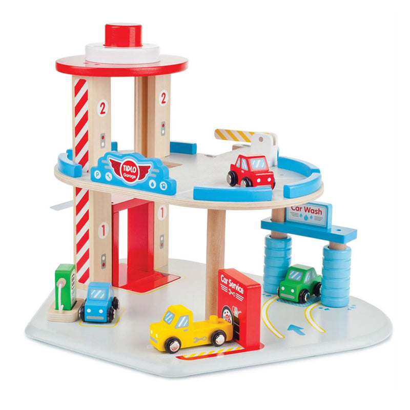 Load image into Gallery viewer, Bigjigs Houten Garage met Wasstraat
