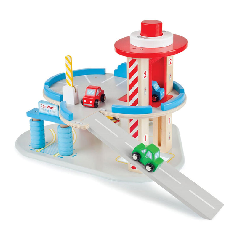 Load image into Gallery viewer, Bigjigs Houten Garage met Wasstraat
