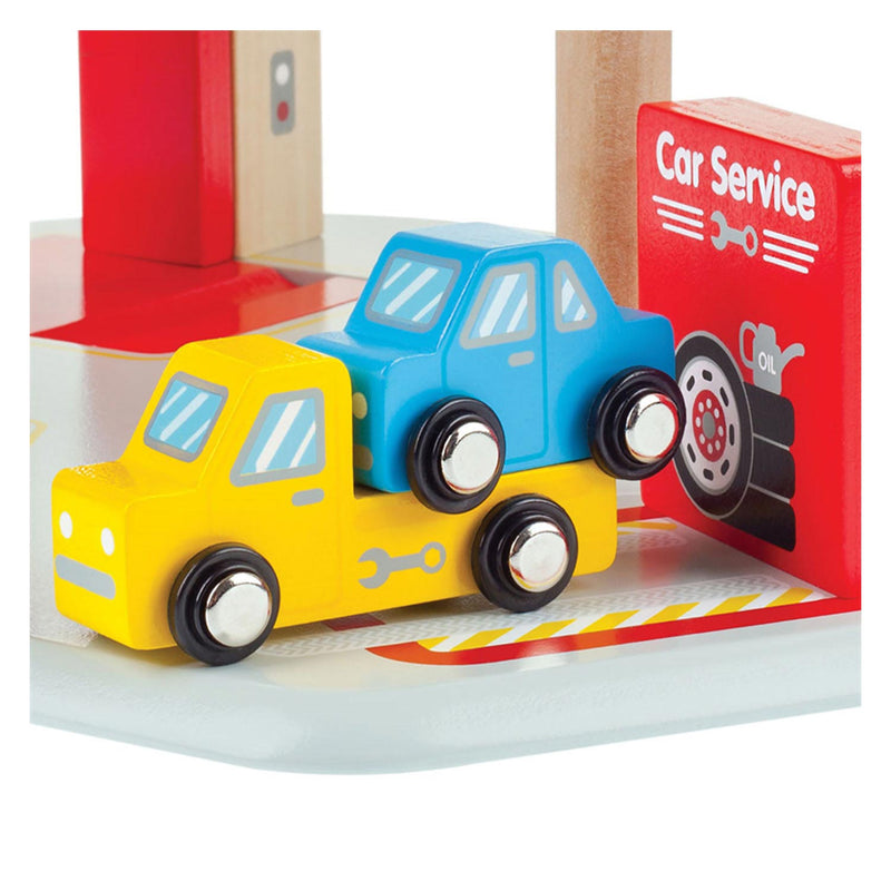 Load image into Gallery viewer, Bigjigs Houten Garage met Wasstraat
