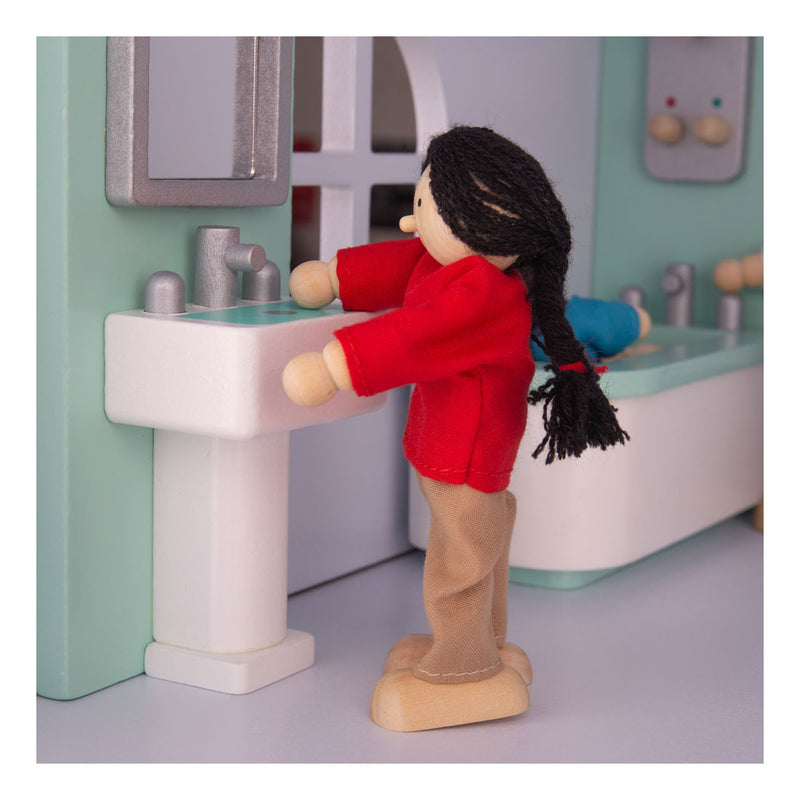 Load image into Gallery viewer, Tidlo houten poppenhuis meubels badkamer
