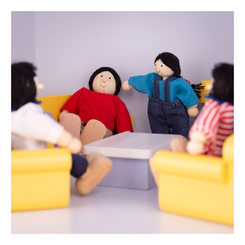 Load image into Gallery viewer, Tidlo houten poppenhuis meubels woonkamer, 9dlg.
