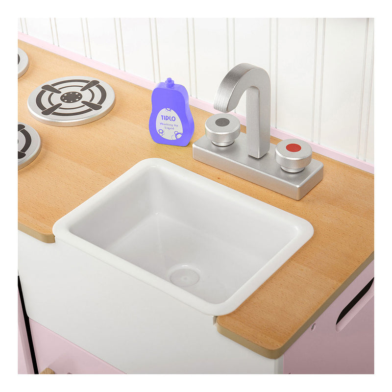 Load image into Gallery viewer, Tidlo houten speelkeuken landelijk roze, 7dlg.
