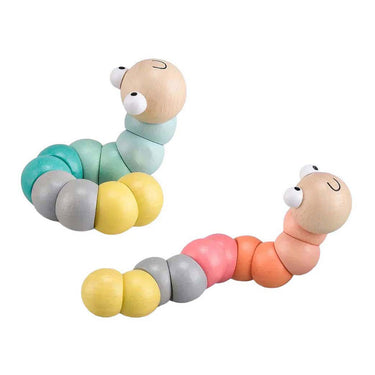 Bigjigs houten wormpje - pastel