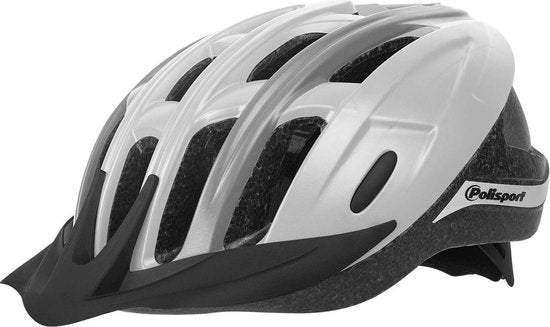 polisport ride in bicycle helmet l 58-62cm white/grey