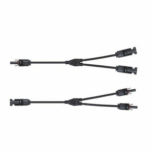 Orno mc4 y splitter - voor zonnepanelen - set 1x ff-m + 1x mm-f - professionele kwaliteit - geconfectioneerde zonnepaneelkabel