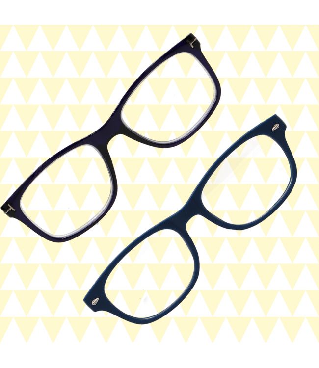 Load image into Gallery viewer, Spectrum leesbril blauw zwart assorti vierkant
