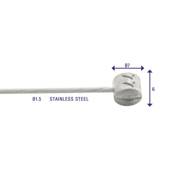 Load image into Gallery viewer, Rem binnenkabels Elvedes 2250mm RVS Slick Ø1,5mm T-nippel (100 stuks)

