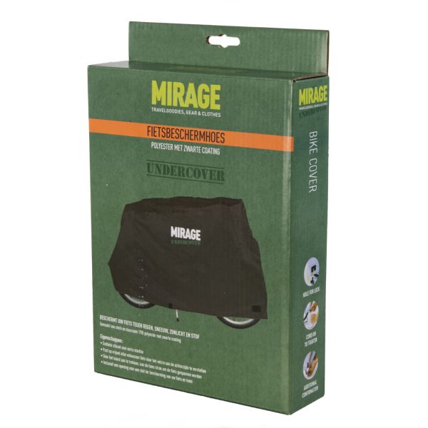 Load image into Gallery viewer, Mirage fietsbeschermhoes undercover 170d zwart, polyester
