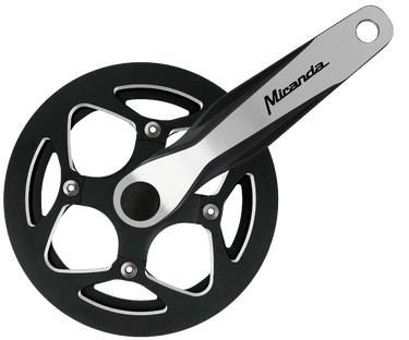 Miranda Crankset alfa 1r plus 46 tands 3 32 blad staal crank alu zwart