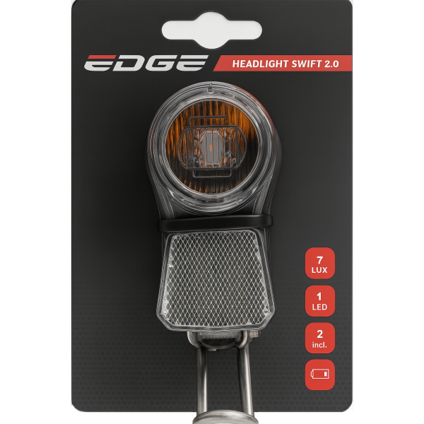 Load image into Gallery viewer, Edge koplamp swift 2.0 - 1 led met reflectie - incl. batterijen (op kaart verpakt)
