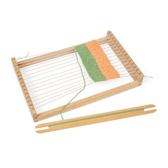 Bigjigs houten weefraam set, 10dlg.