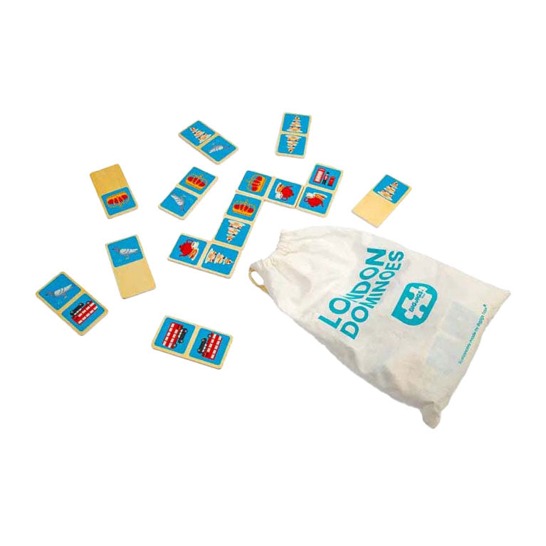 Load image into Gallery viewer, Bigjigs houten londen dominospel, 28dlg.
