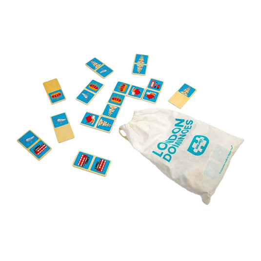Bigjigs houten londen dominospel, 28dlg.