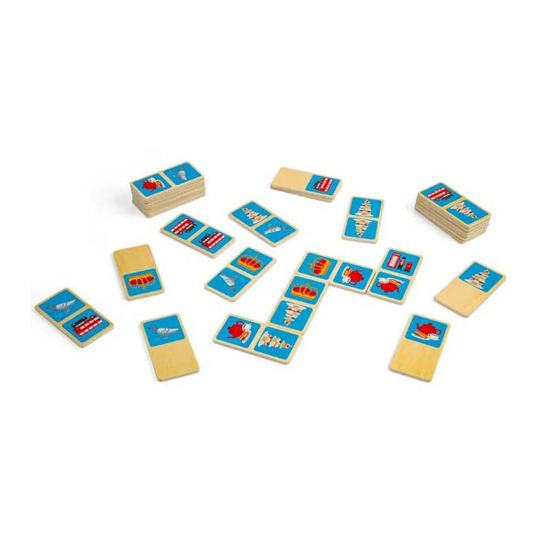 Load image into Gallery viewer, Bigjigs houten londen dominospel, 28dlg.

