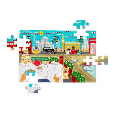 Bigjigs houten londen stad vloerpuzzel, 48st.