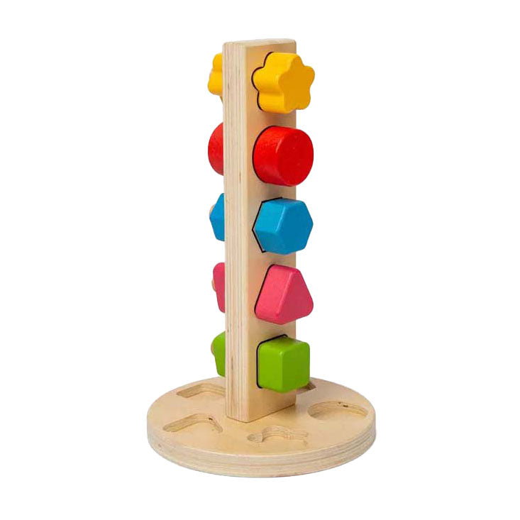 Load image into Gallery viewer, Bigjigs houten moeren- en boutentoren, 11dlg.
