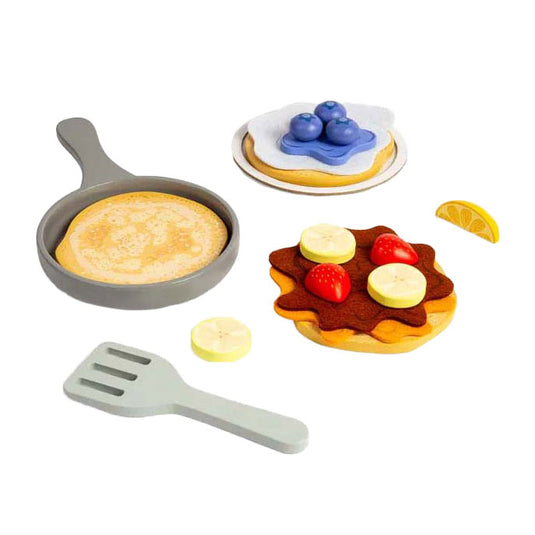 Bigjigs houten pannenkoeken speelset, 16dlg.