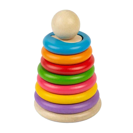 Bigjigs houten geheime vormenstapelaar, 16dlg.