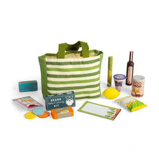 Bigjigs houten boodschappen speelset, 17dlg.