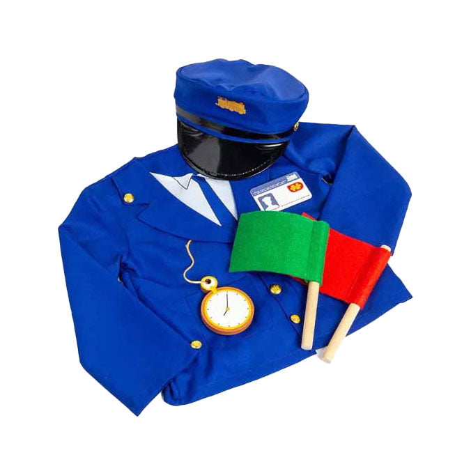Load image into Gallery viewer, Bigjigs treinmachinist verkleedset met accessoires
