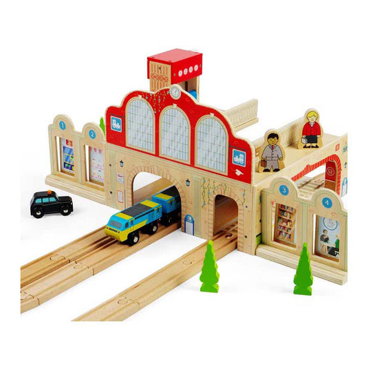 Bigjigs houten grand central station speelset